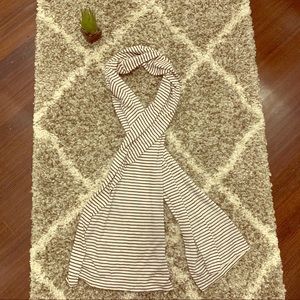 Striped cotton scarf